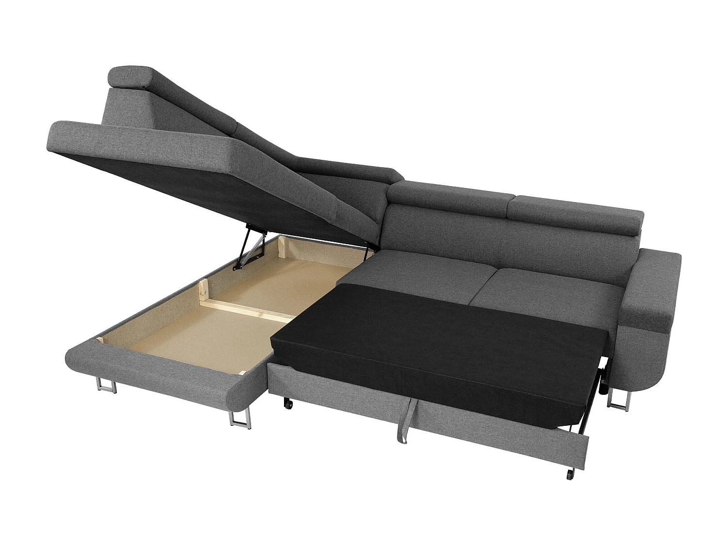 Canapé d'angle Comfivo Liberta, Jaune, Disponible, 253x188x71cm