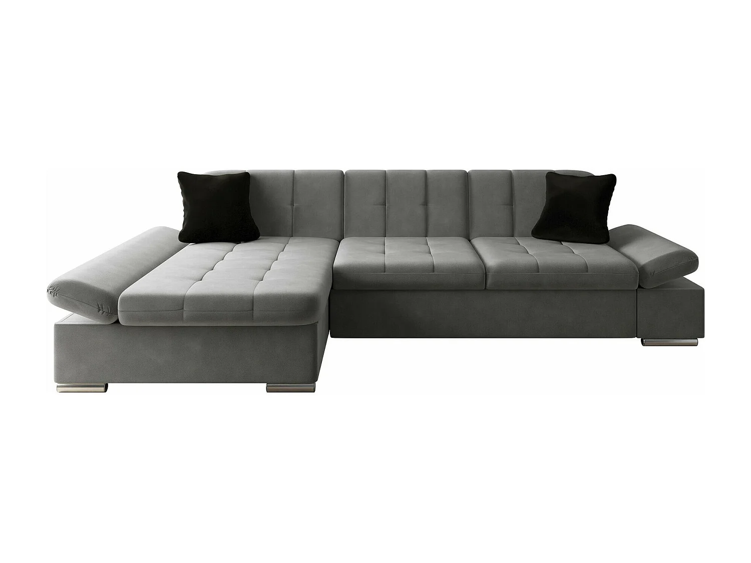 Sofá rinconero Comfivo 219, Gris, 278x161x76cm