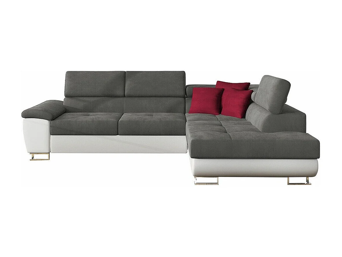 Canapé d'angle Comfivo 166, Gris, Disponible, 270x202x71cm