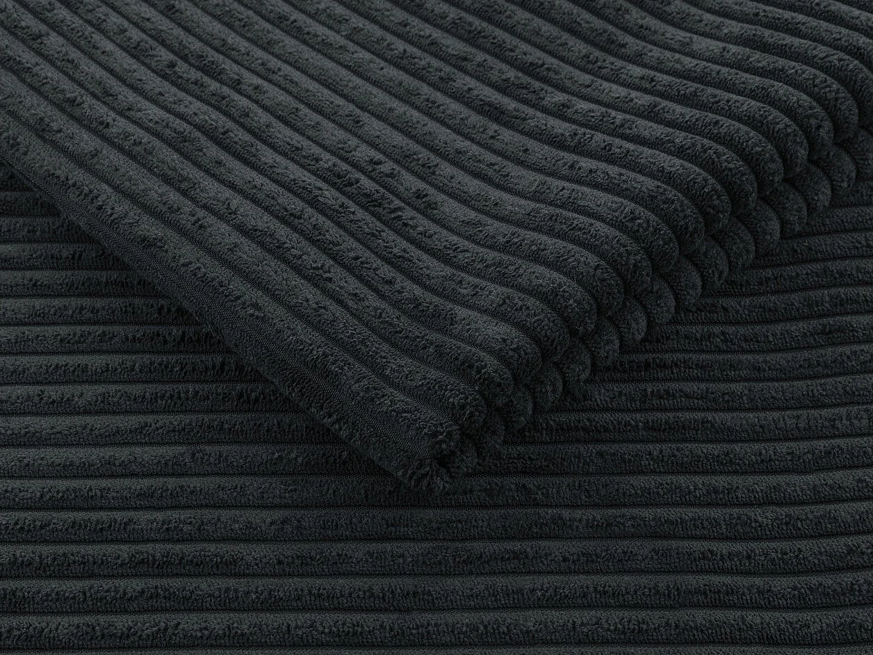 Sofá rinconero Comfivo Ruta I, Negro, Función de descanso, Almacenaje, 270x202x71cm