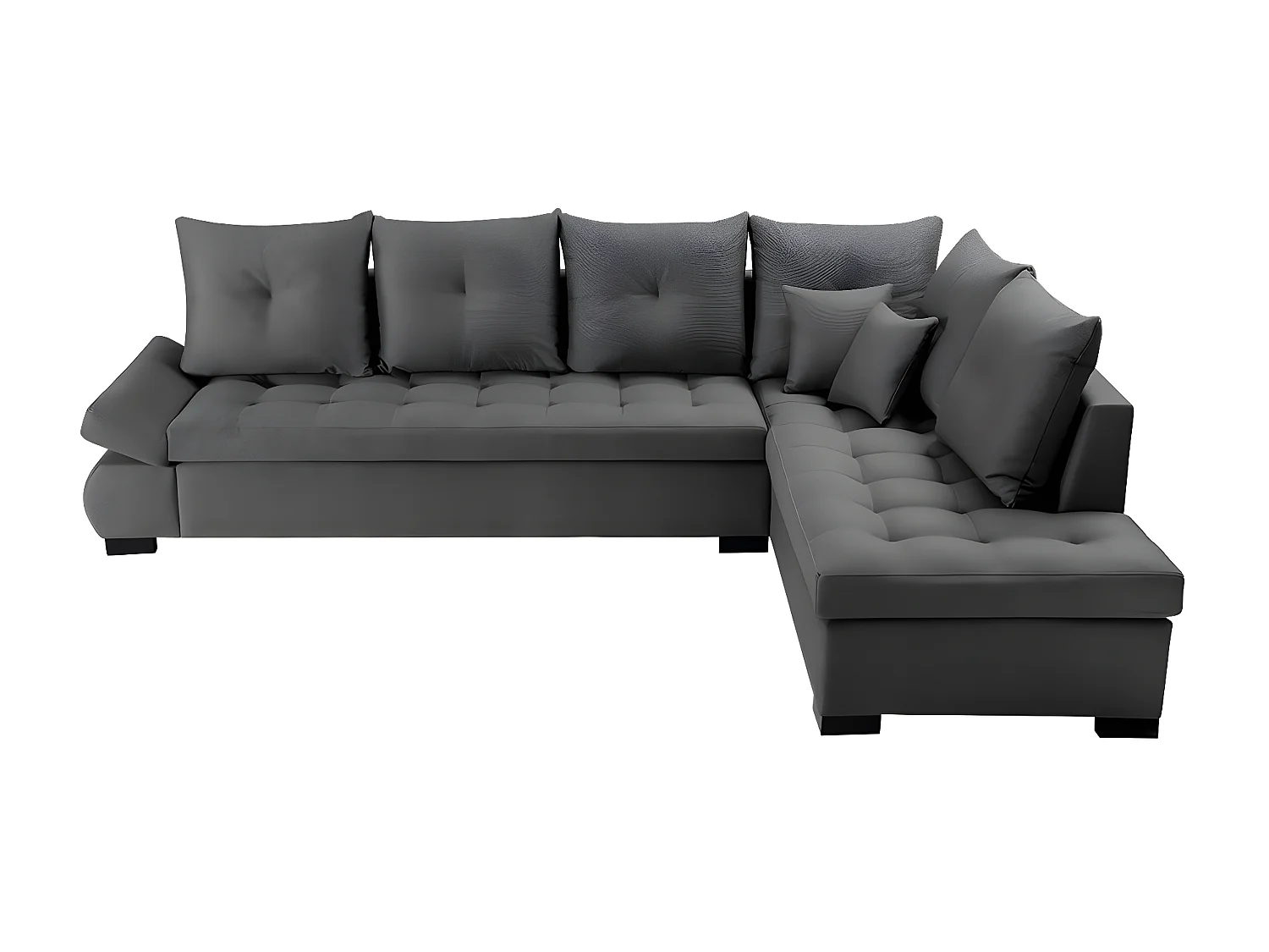 Canapé d'angle Kingsport 105, Gris, 320x223x95cm