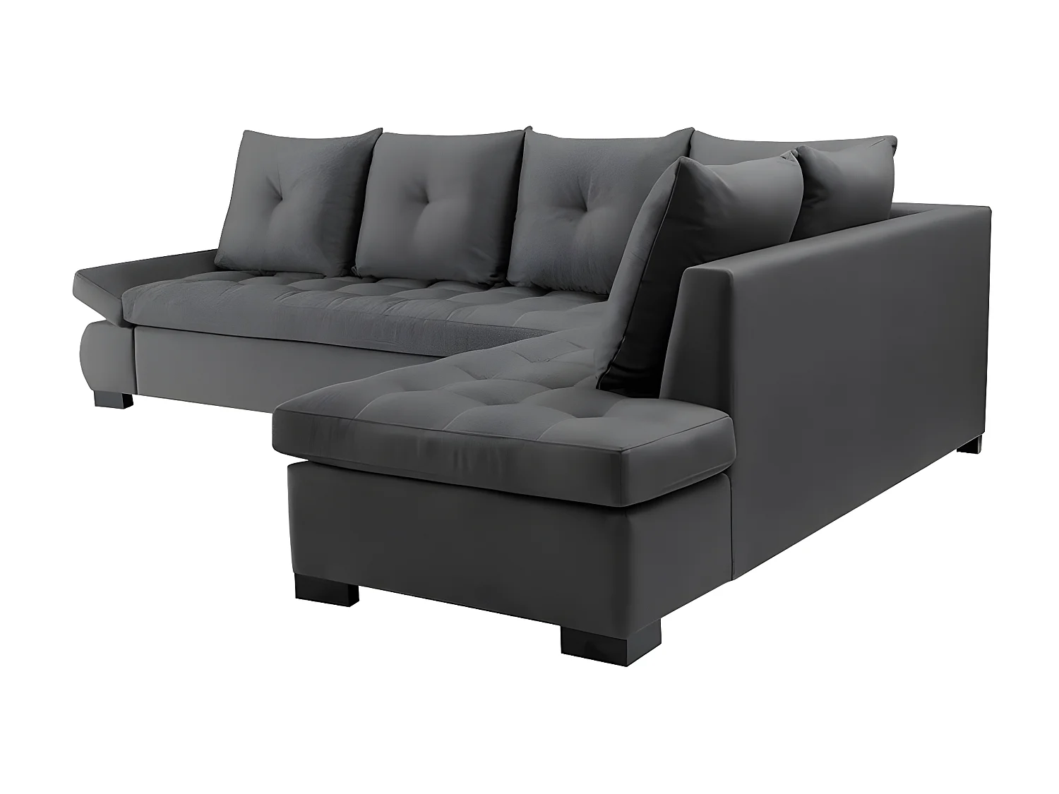 Canapé d'angle Kingsport 105, Gris, 320x223x95cm