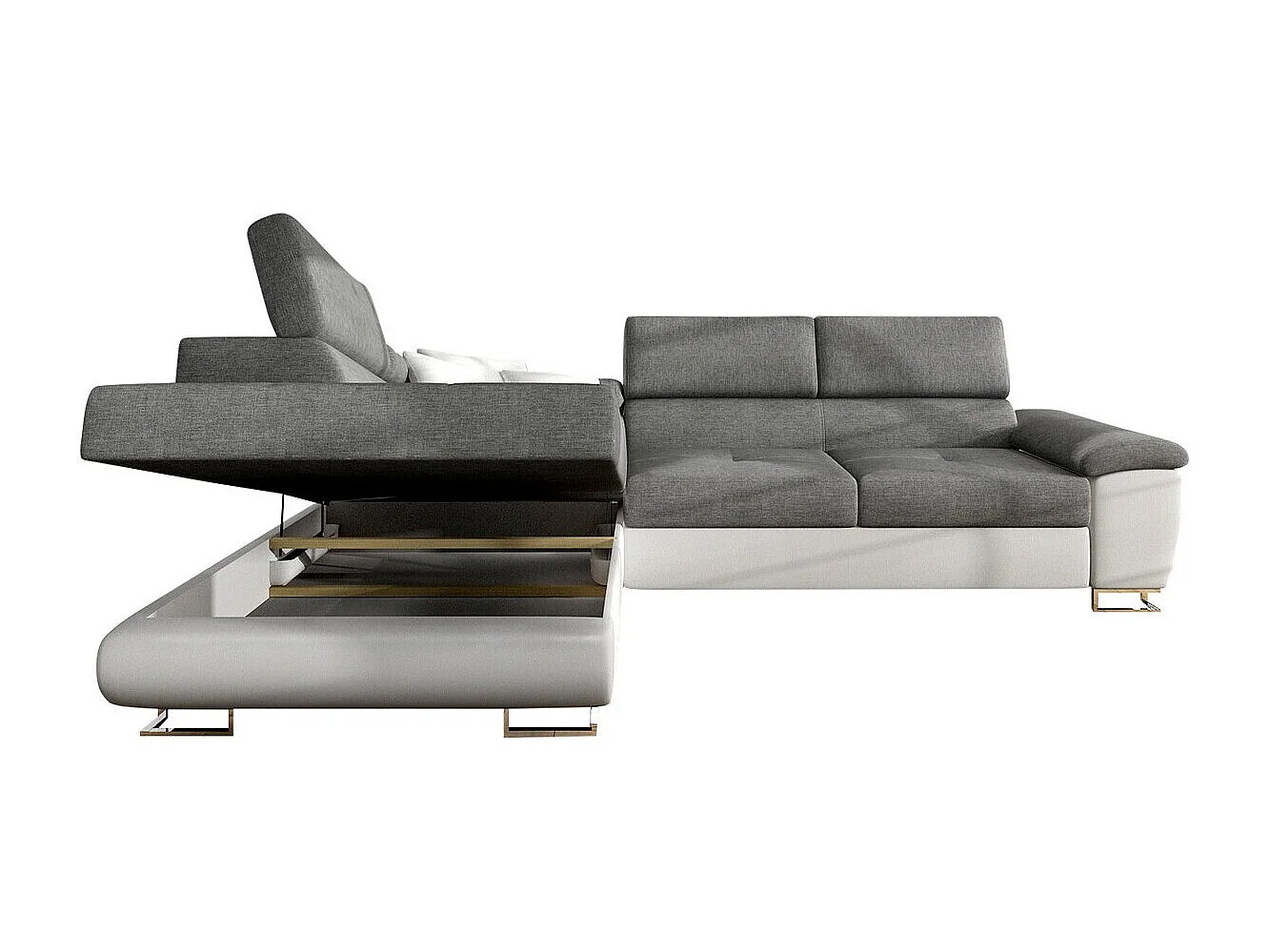 Canapé d'angle Comfivo 139, Bleu, Disponible, 270x202x71cm