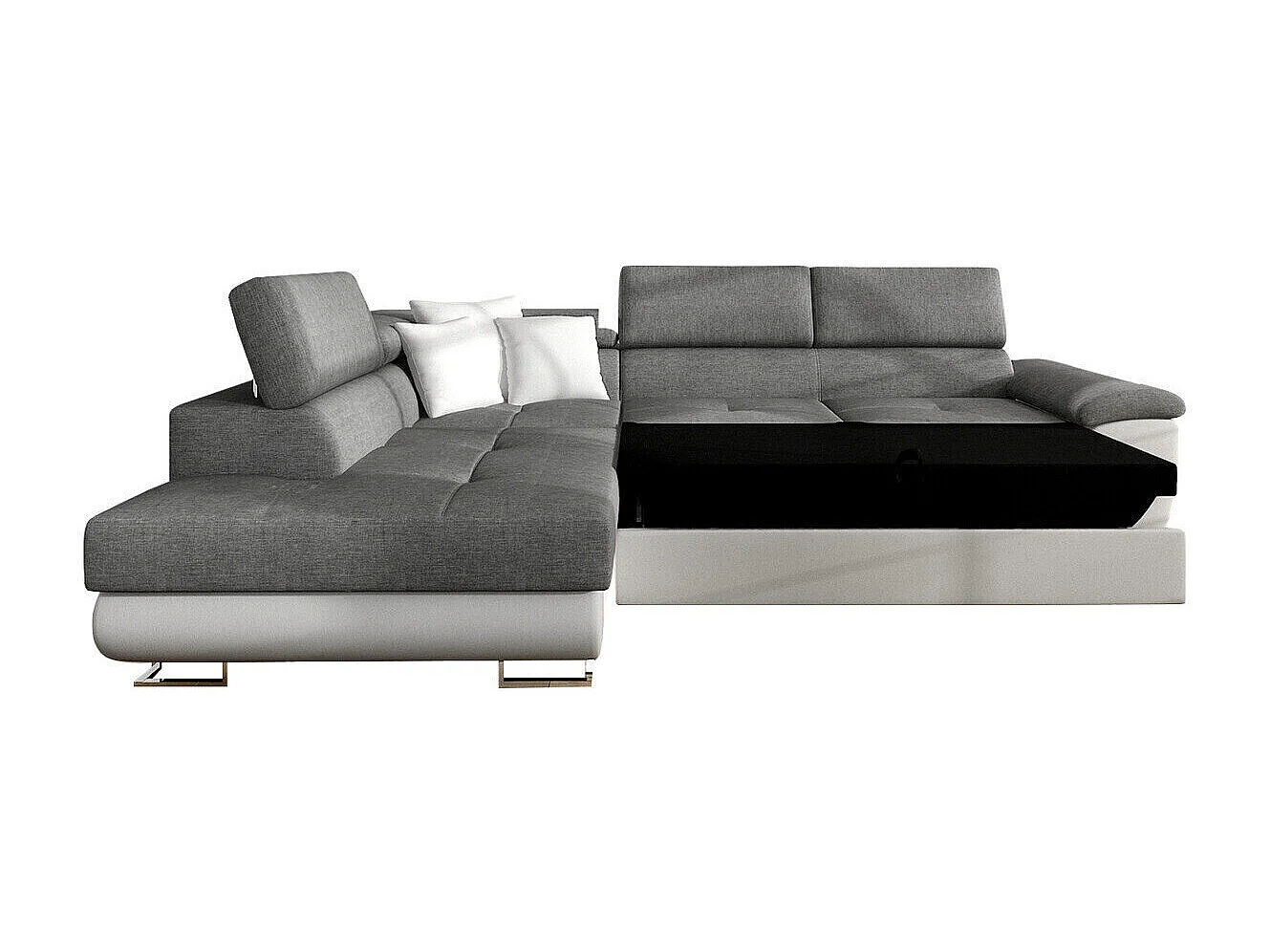 Canapé d'angle Comfivo 139, Bleu, Disponible, 270x202x71cm