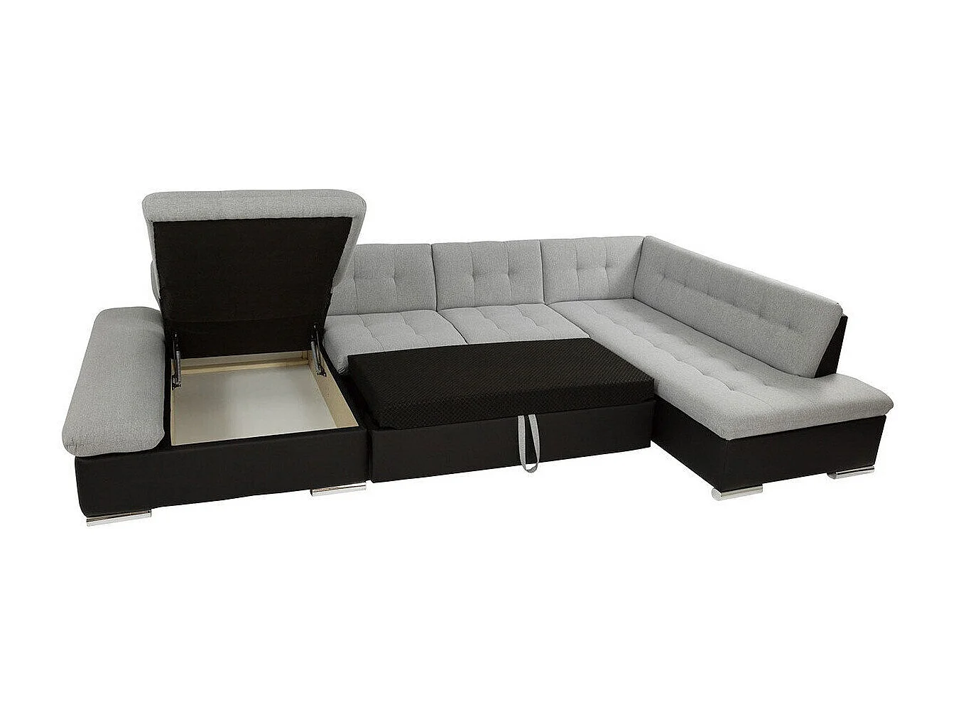 Canapé d'angle Comfivo 149, Gris, Disponible, 345x205x76cm