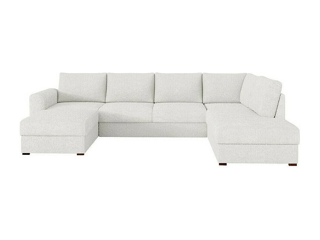 Sofá rinconero Comfivo 261, Blanco, Función de descanso, Almacenaje, 305x188x85cm