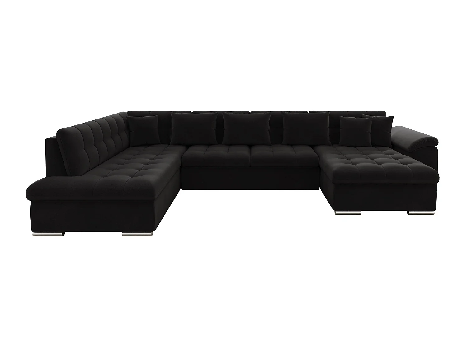 Sofá rinconero Comfivo Gemma II, Negro, Función de descanso, 35x21x8cm