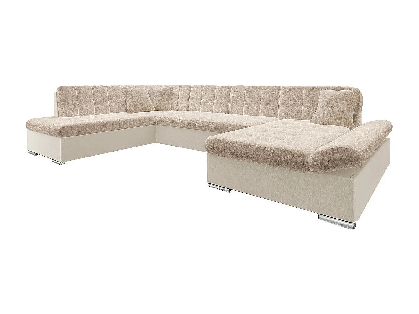 Canapé d'angle Comfivo 149, Brun clair, Disponible, 345x205x76cm