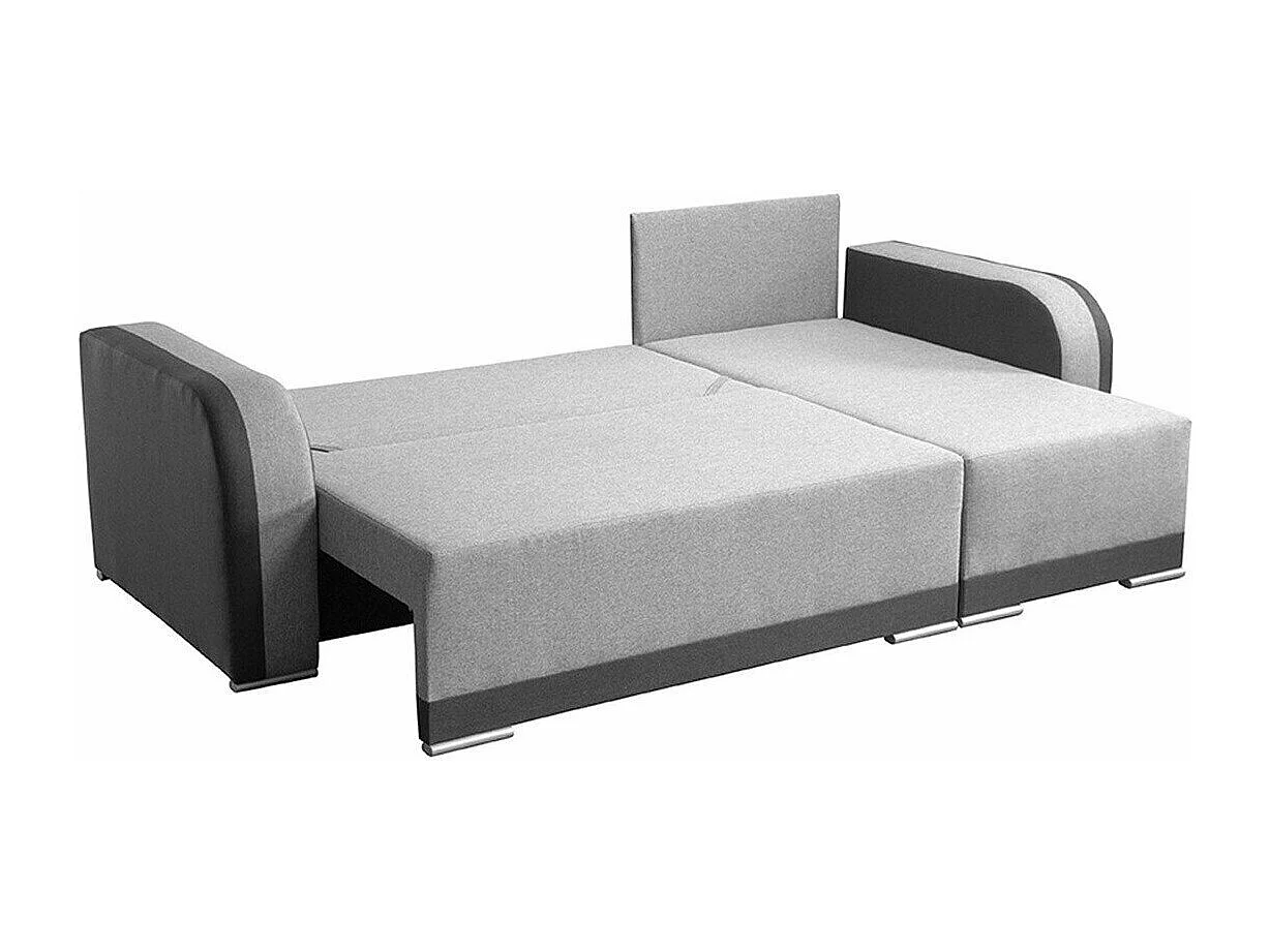 Divano angolare Boulder 102, Grigio, Con, 238x140x85cm