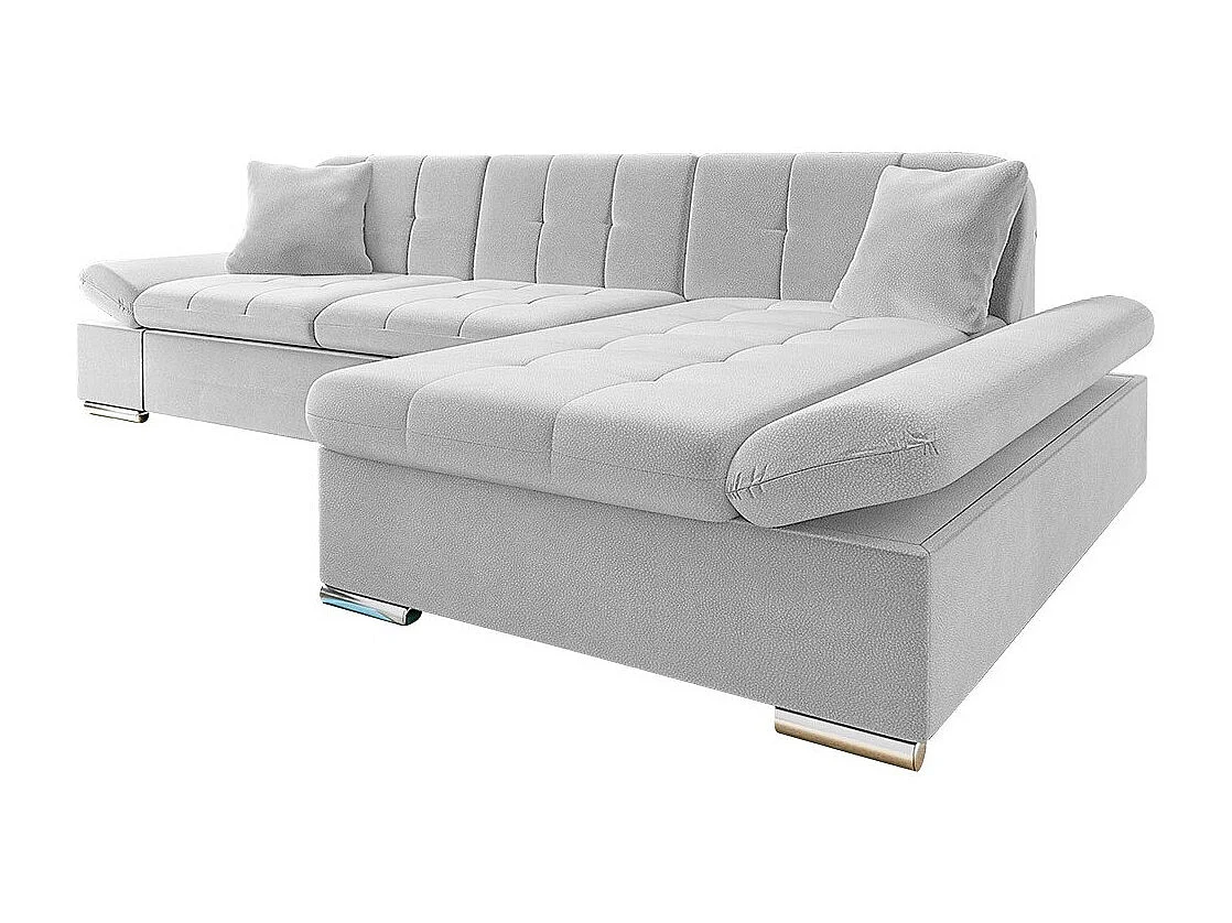 Sofá rinconero Comfivo 250, Gris, Función de descanso, Almacenaje, 278x161x76cm