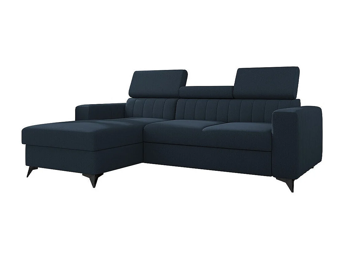 Sofá rinconero Columbus 170, Azul, Función de descanso, Almacenaje, 236x172x82cm