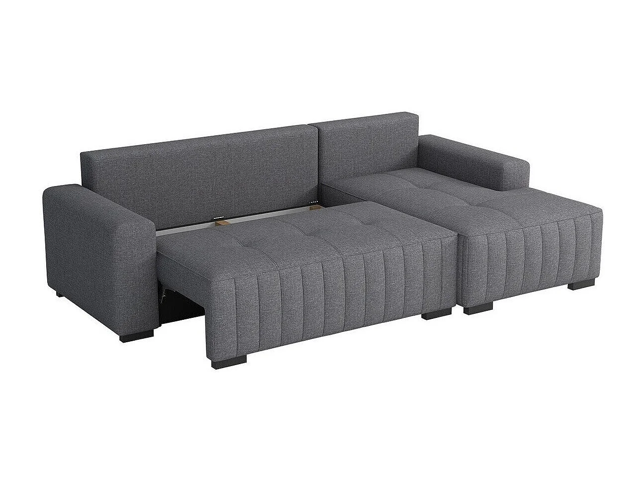 Canapé d'angle Columbus 154, Marron, Disponible, 240x140x85cm