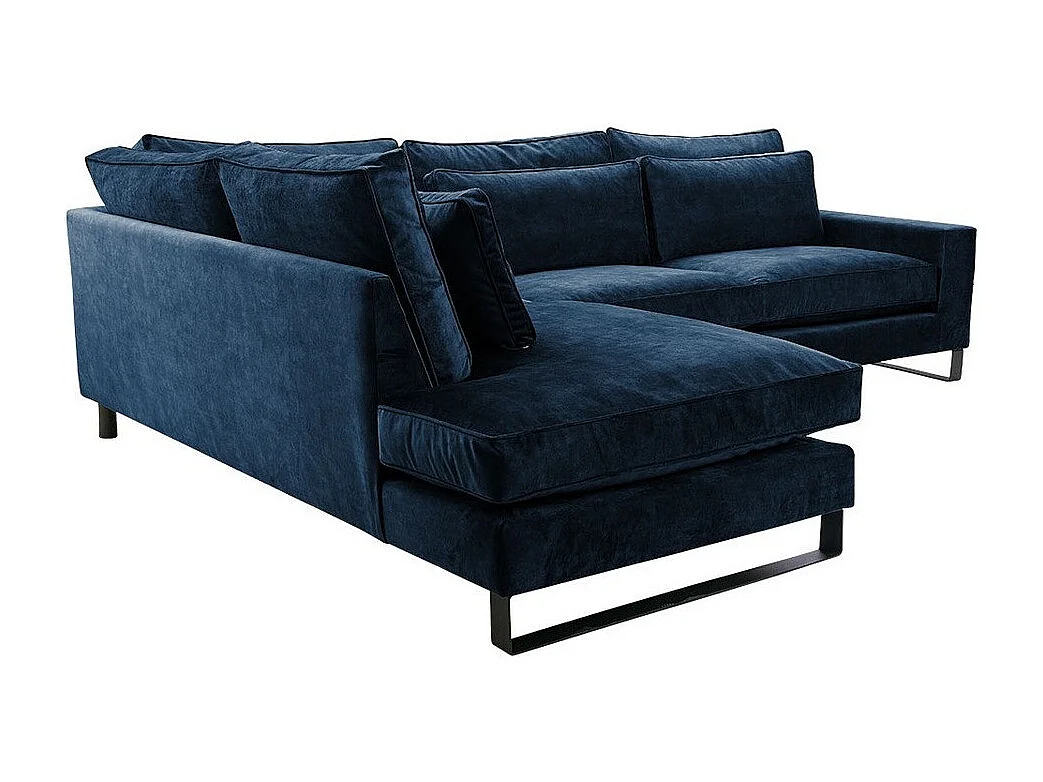 Canapé d'angle Kingsport 111, Bleu, 314x224x90cm