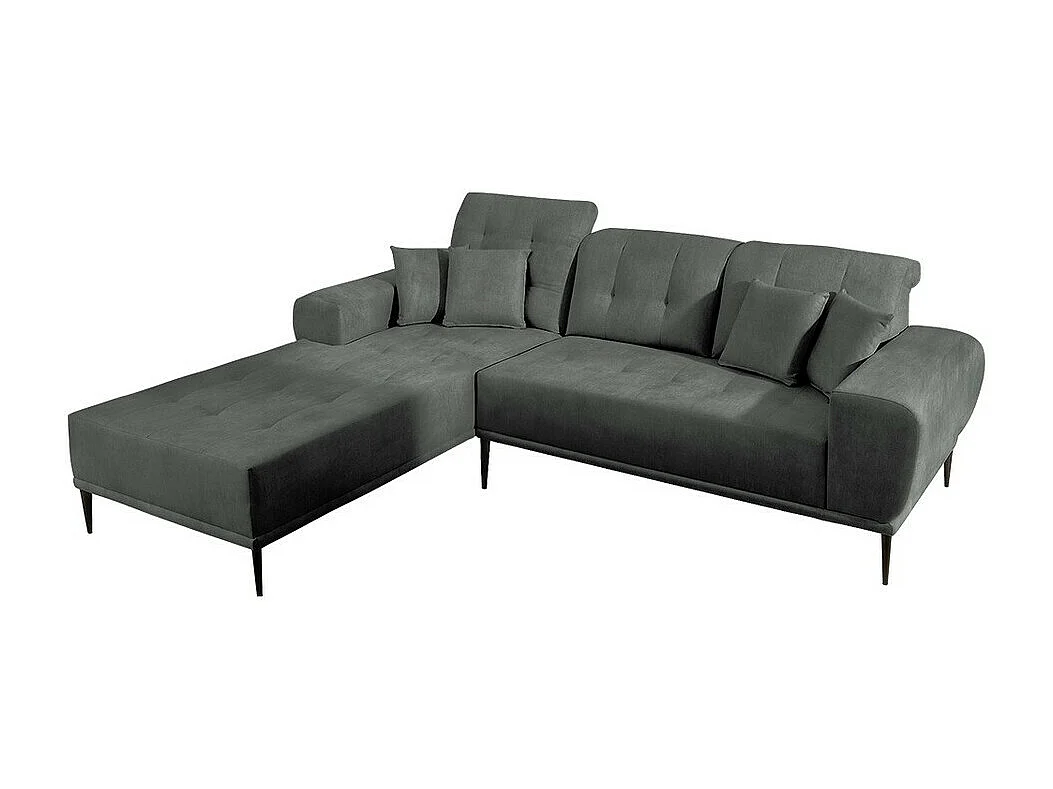 Divano angolare Providence 153, Grigio, Senza, 256x194x85cm