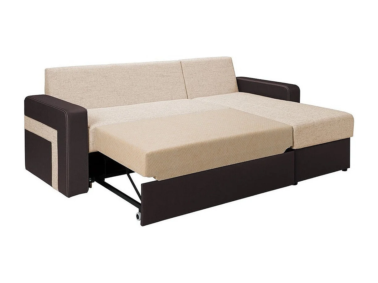 Canapé d'angle Tolveli 102, Brun clair, Disponible, 234x156x82cm