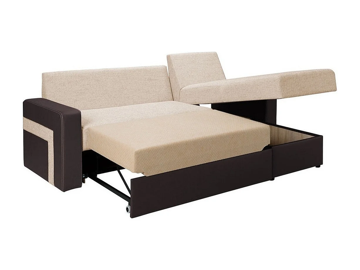 Canapé d'angle Tolveli 102, Brun clair, Disponible, 234x156x82cm