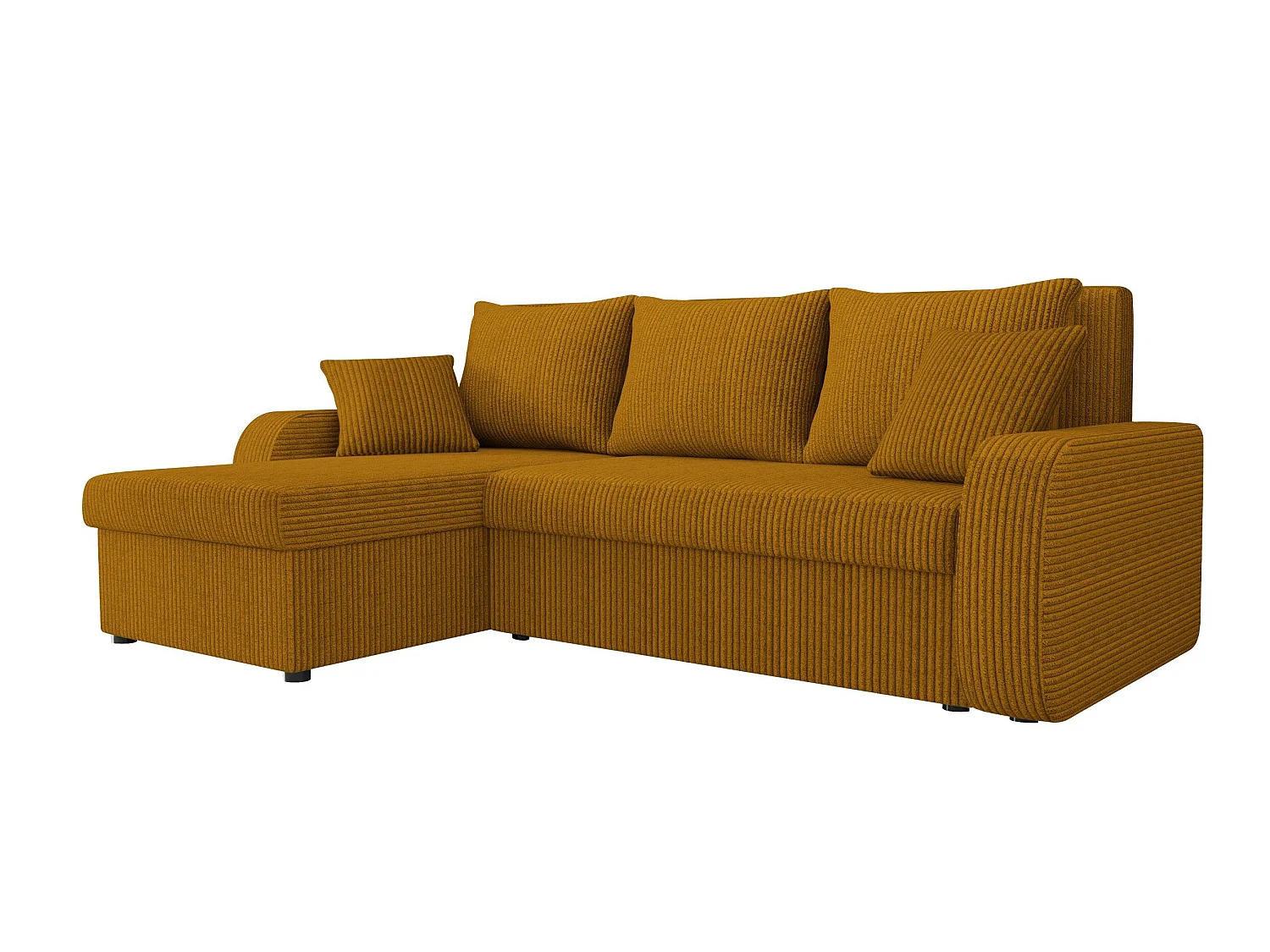 Sofá rinconero Comfivo Melissa I, Amarillo, Función de descanso