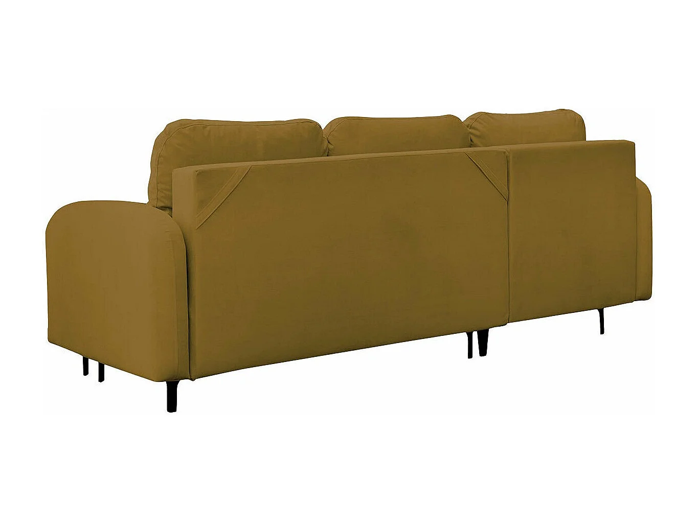 Sofá rinconero Torlua 103, Amarillo, Función de descanso, Almacenaje, 225x172x96cm