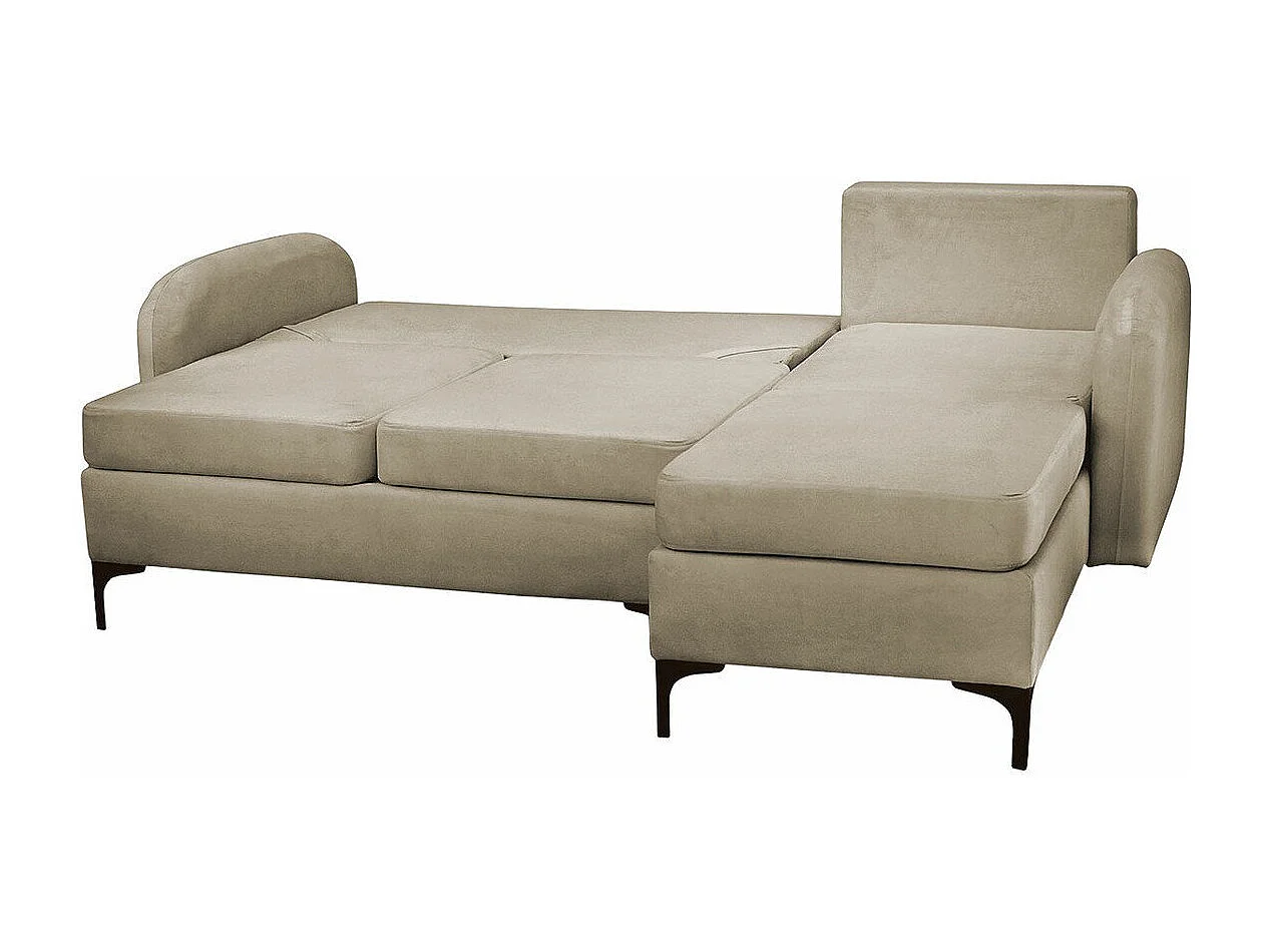 Sofá rinconero Torlua 103, Amarillo, Función de descanso, Almacenaje, 225x172x96cm