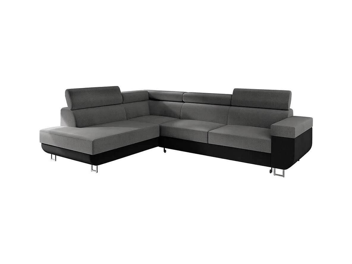 Ecksofa mit Schlaffunktion und Bettkasten - 253x188x71-86 cm - Manila 18 + Manila 16 - Seite: Links - Fonti