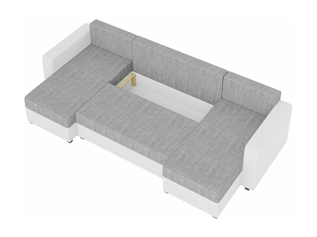 Canapé d'angle Memphis 121, Gris, Fonction de couchage, Boîte de literie, 308x139x83cm