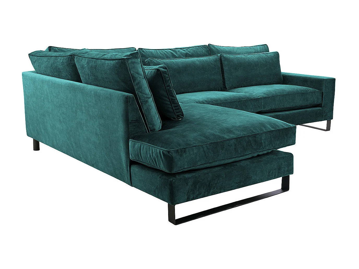 Canapé d'angle Kingsport 111, Vert, 314x224x90cm