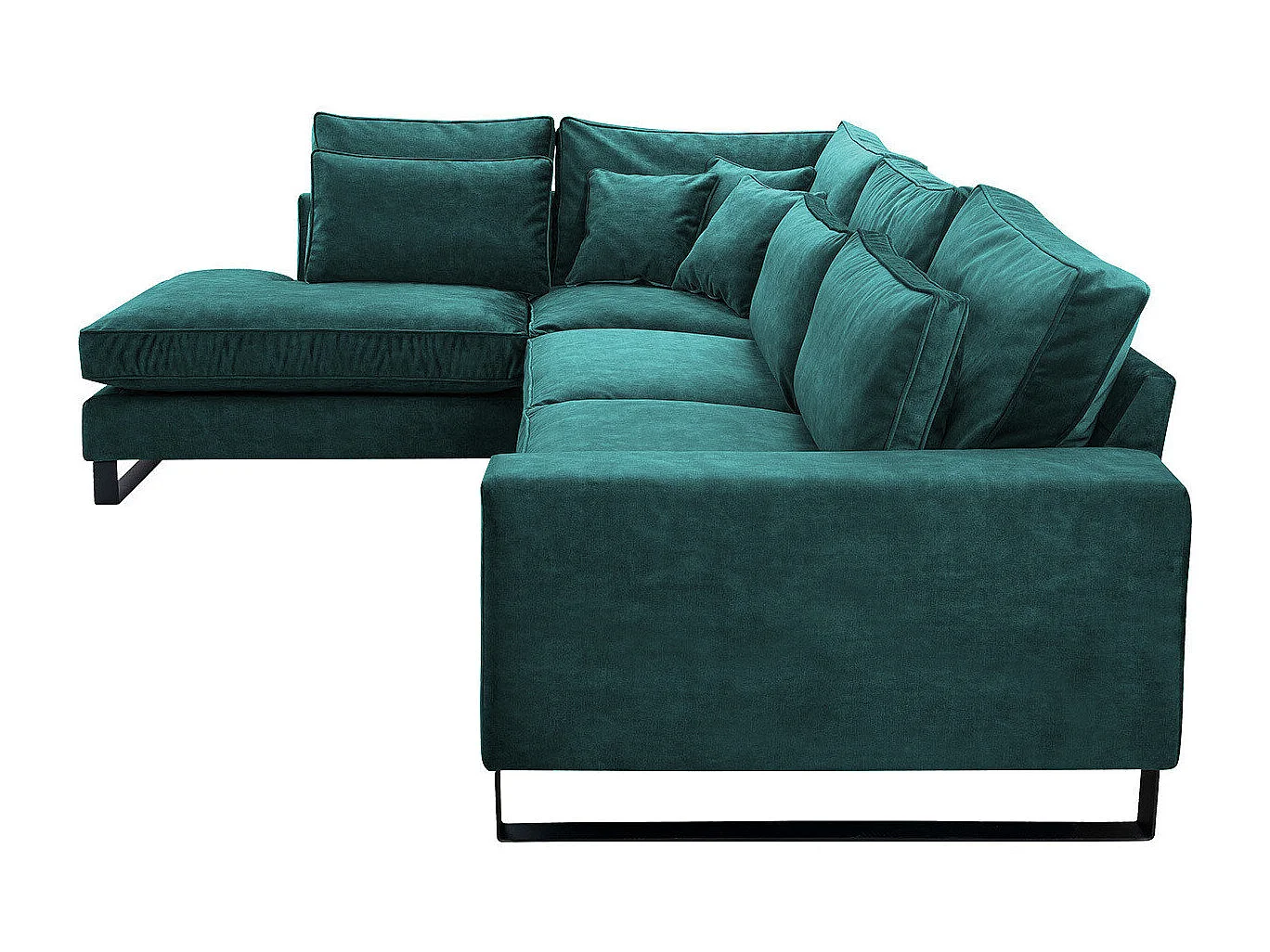 Canapé d'angle Kingsport 111, Vert, 314x224x90cm