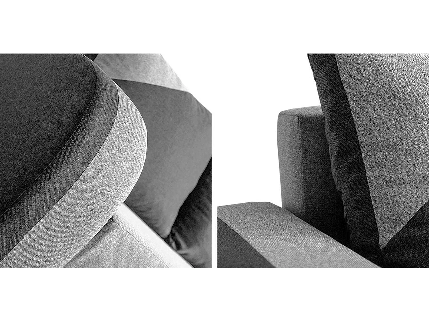 Sofá rinconero Boulder 102, Gris, Función de descanso, Almacenaje, 238x140x85cm