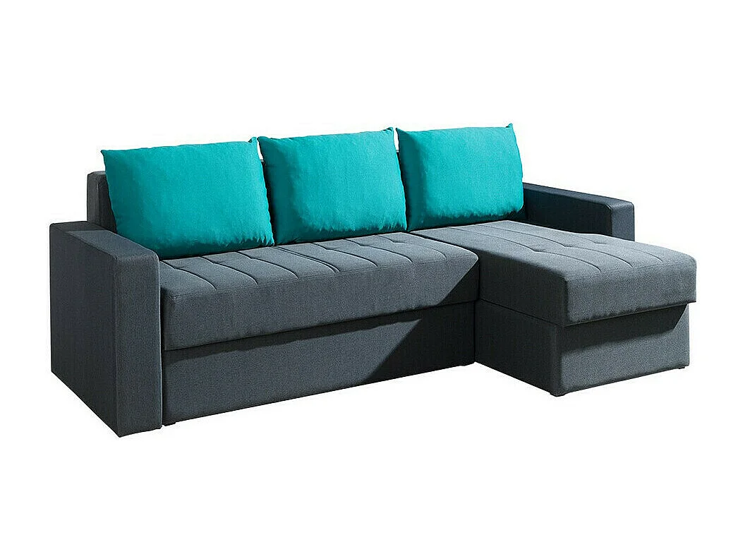 Sofá rinconero Providence 103, Gris, Función de descanso, Almacenaje, 233x140x77cm