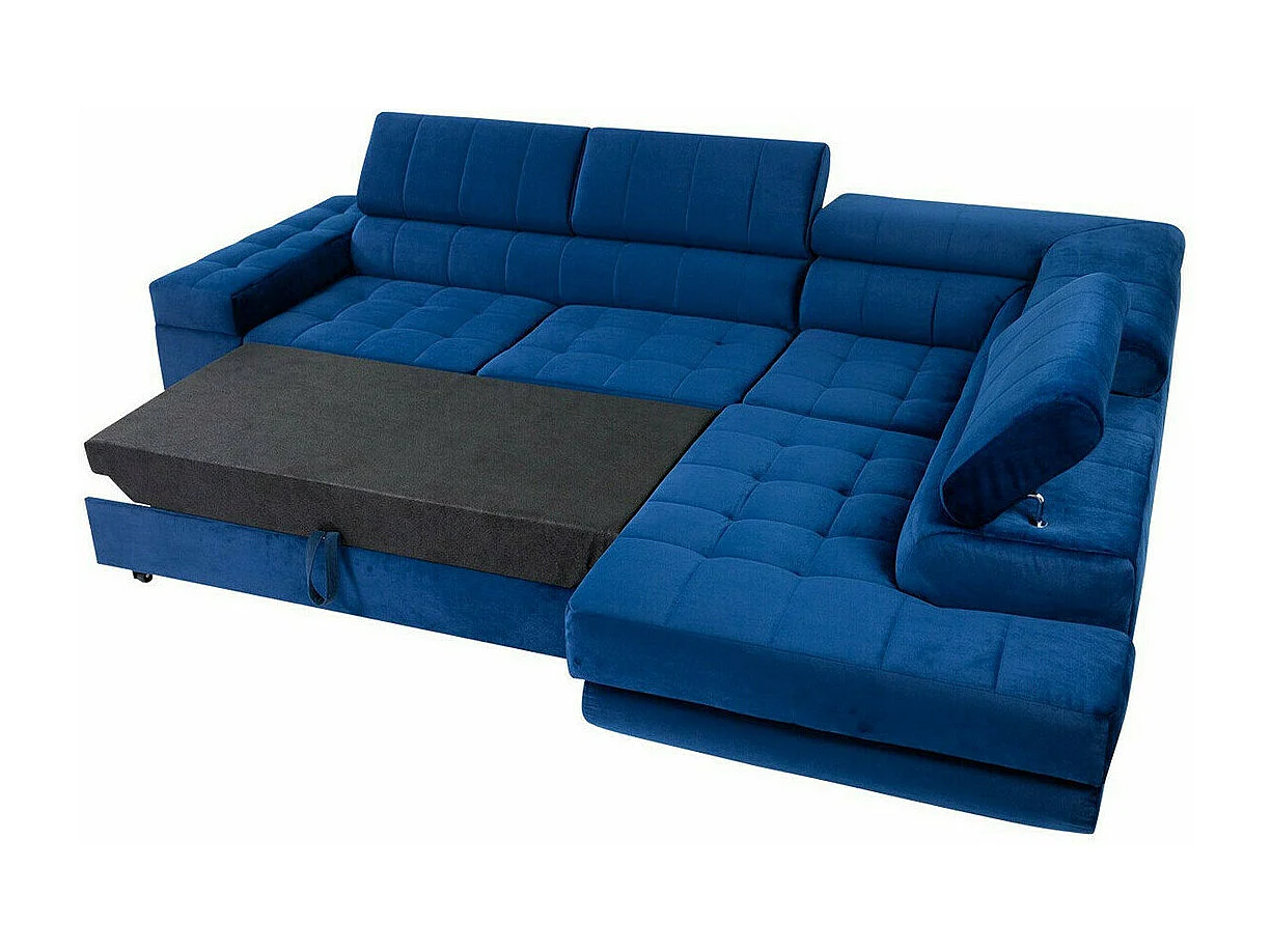 Sofá rinconero Comfivo 247, Turquesa, Función de descanso, Almacenaje, 271x203x71cm