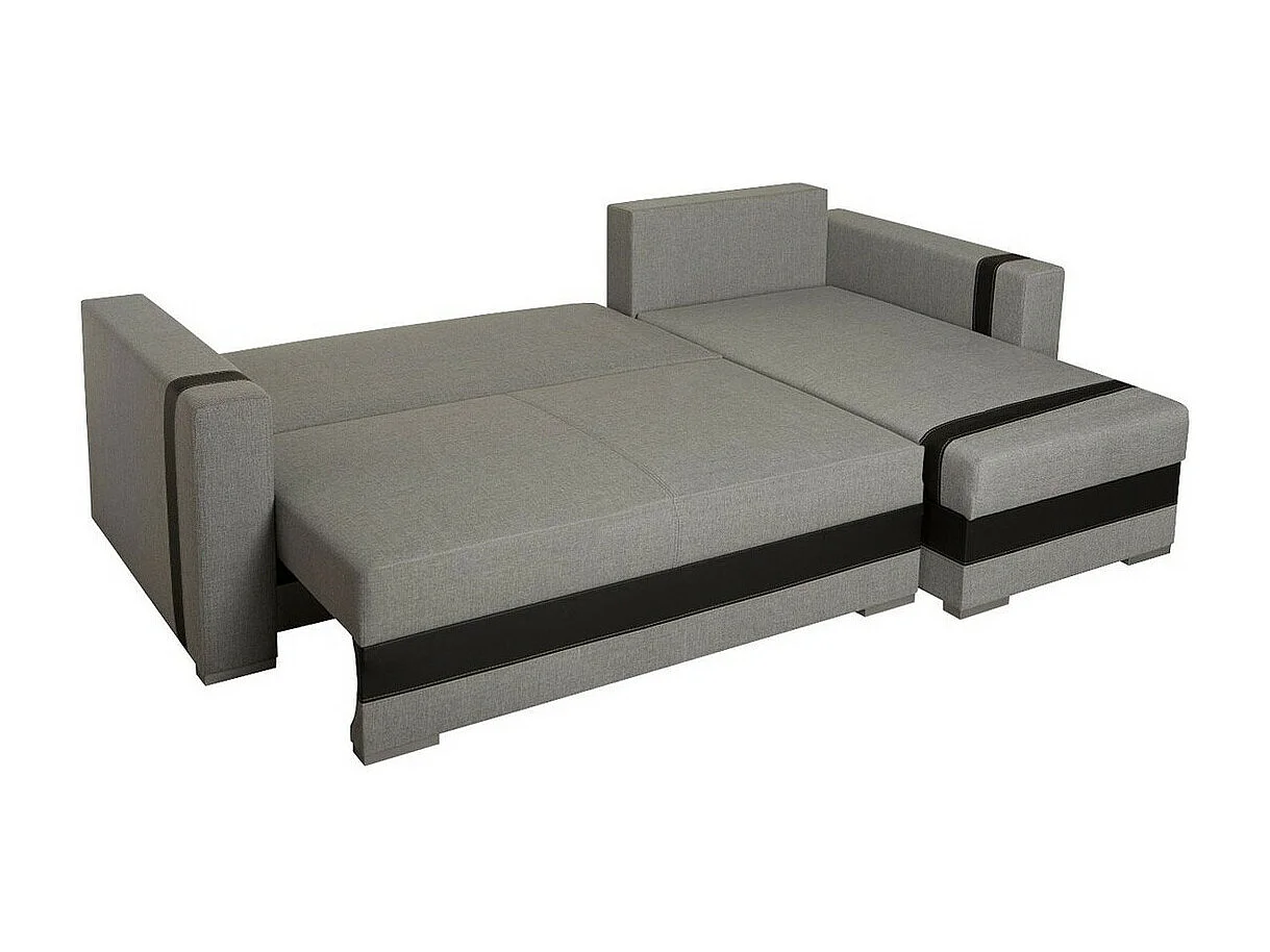 Canapé d'angle Edinburg 101, Marron, Fonction de couchage, Boîte de literie, 235x155x82cm