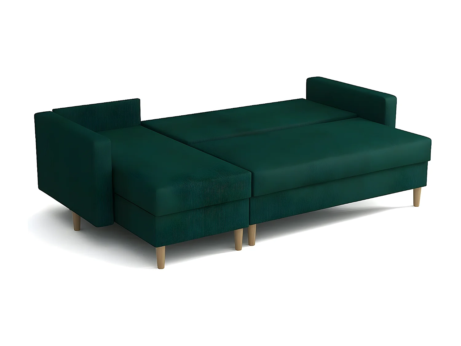 Sofá de canto Columbus 108, Turquesa, Funcionalidade de dormir