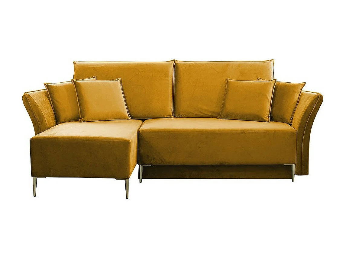 Sofá de canto Providence 146, Amarelo, Funcionalidade de dormir
