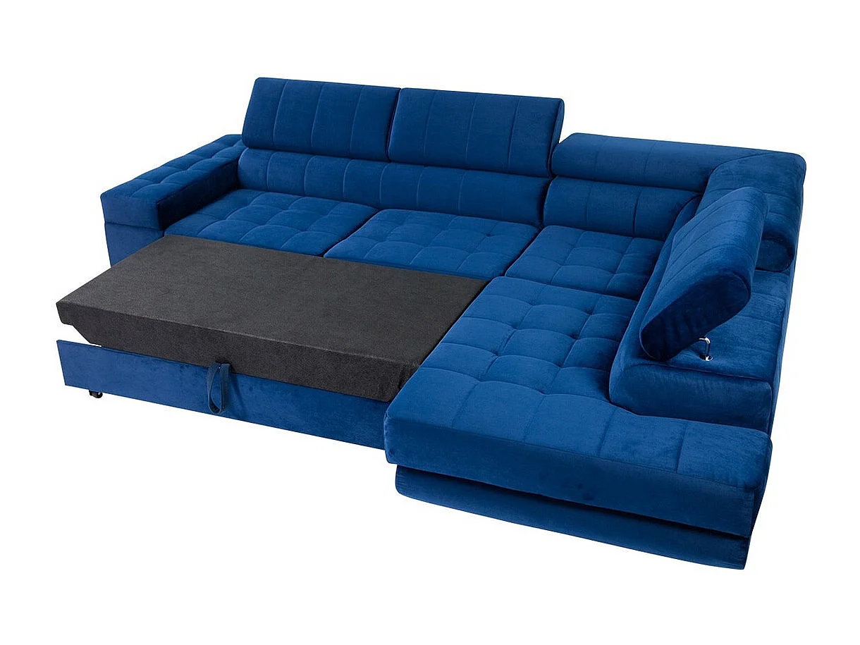 Sofá rinconero Comfivo 232, Verde, Función de descanso, Almacenaje, 271x203x71cm