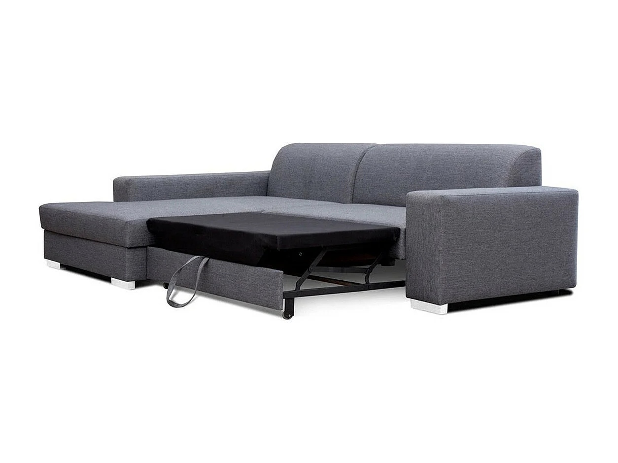 Canapé d'angle Kingsport 106, Gris, Disponible, 262x178x75cm