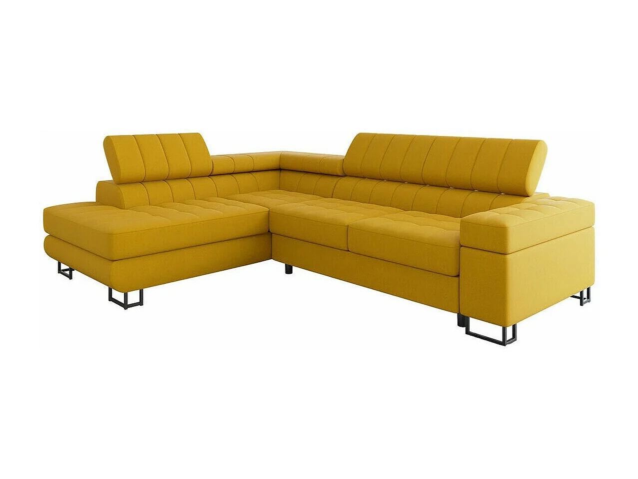 Canapé d'angle Comfivo 247, Jaune, Disponible, 271x203x71cm