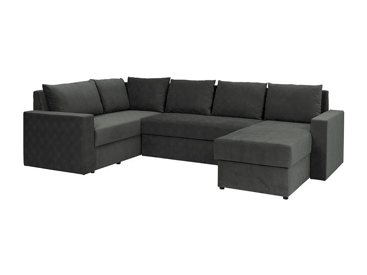 Canapé d'angle Providence 144, Gris, Fonction de couchage, Boîte de literie, 300x188x89cm