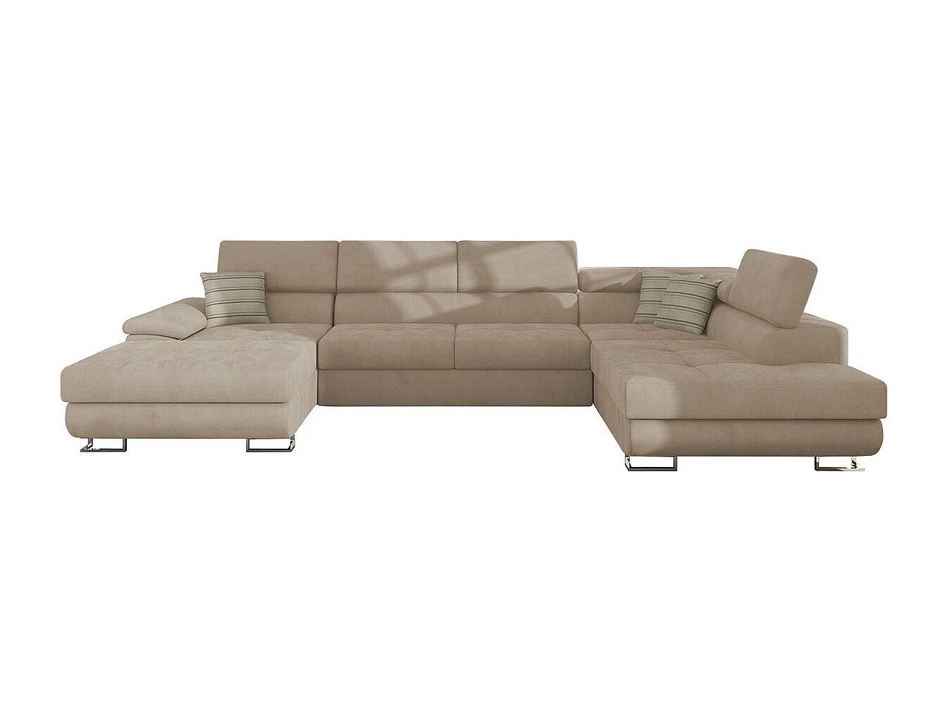 Canapé d'angle Comfivo 190, Brun clair, Disponible, 345x202x71cm