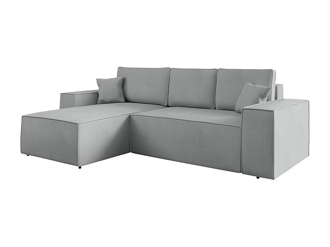 Sofá rinconero Clovis 108, Gris, Función de descanso, Almacenaje, 279x174x94cm