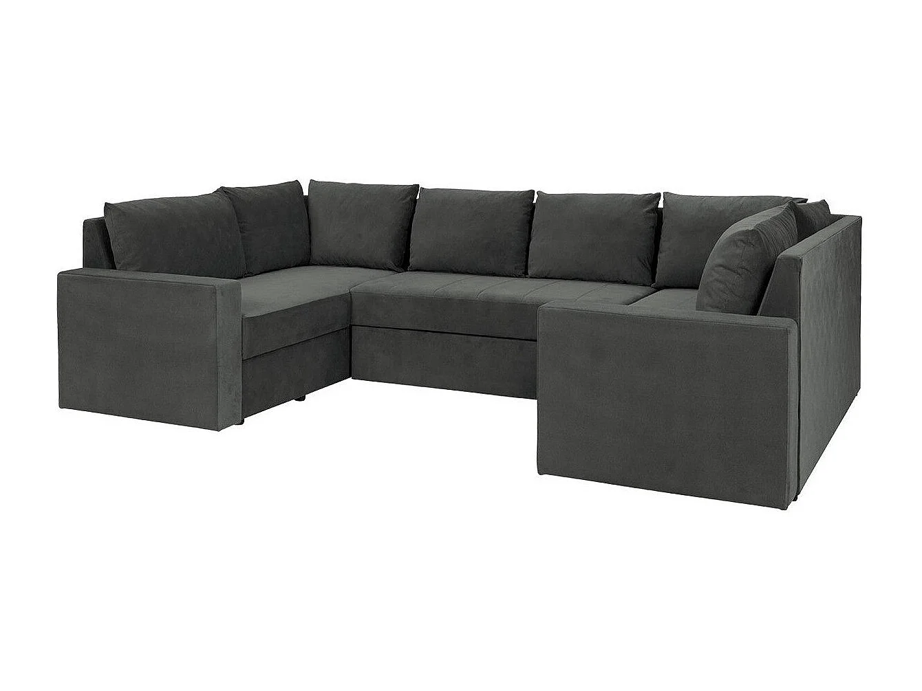 Canapé d'angle Providence 145, Gris, Fonction de couchage, 307x182x89cm