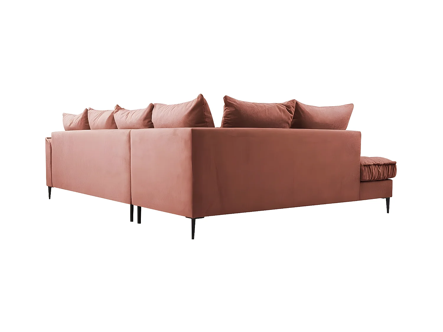 Divano angolare Kingsport 113, Fucsia, Senza, 306x227x90cm