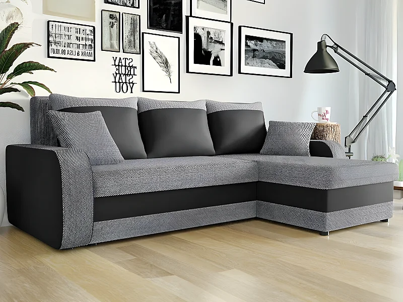 Sofá de canto Comfivo 135, Cinzento, Funcionalidade de dormir