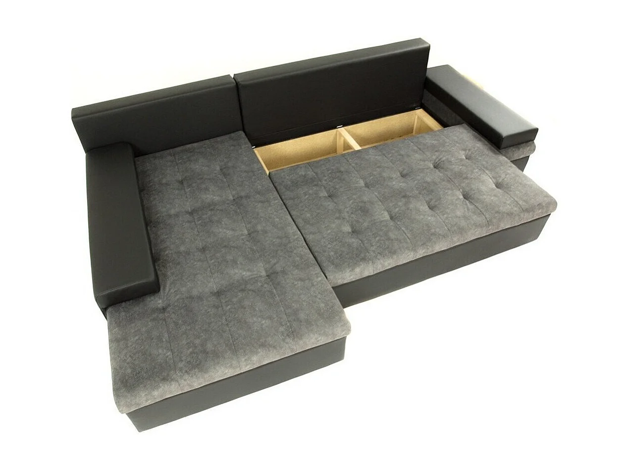 Canapé d'angle Comfivo 121, Gris, Disponible, 274x182x83cm