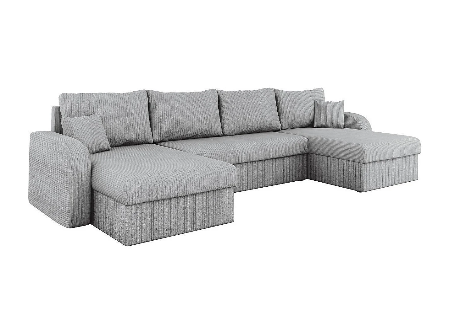Canapé d'angle Comfivo 233, Gris, Disponible, 304x140x80cm