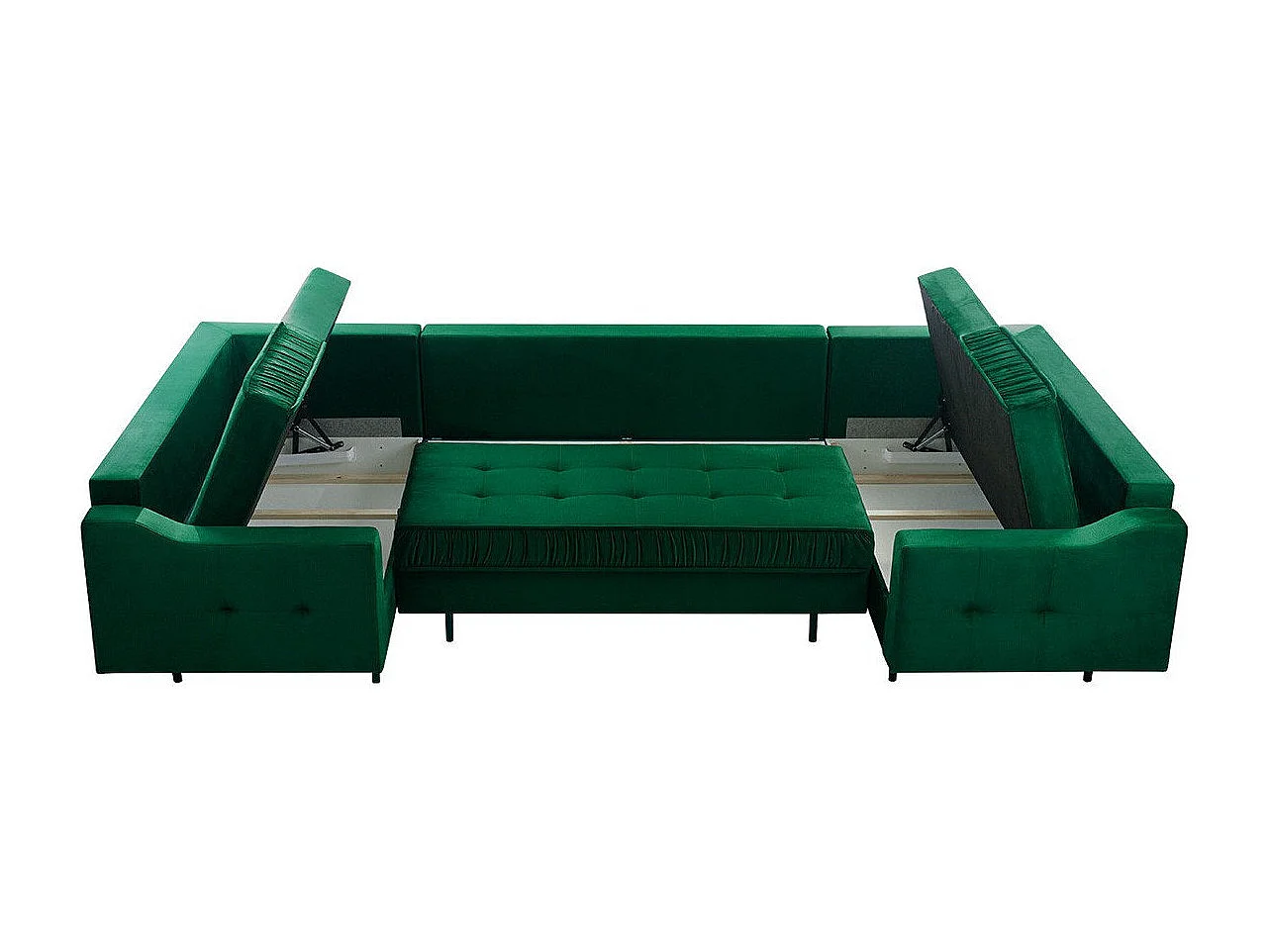 Sofá rinconero Kingsport 114, De color marrón claro, Función de descanso, Almacenaje,