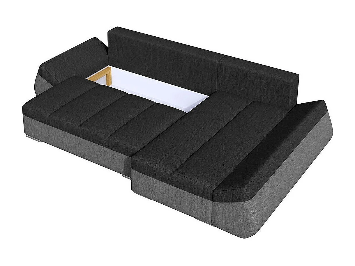 Canapé d'angle Memphis 111, Gris, Disponible, 276x131x79cm