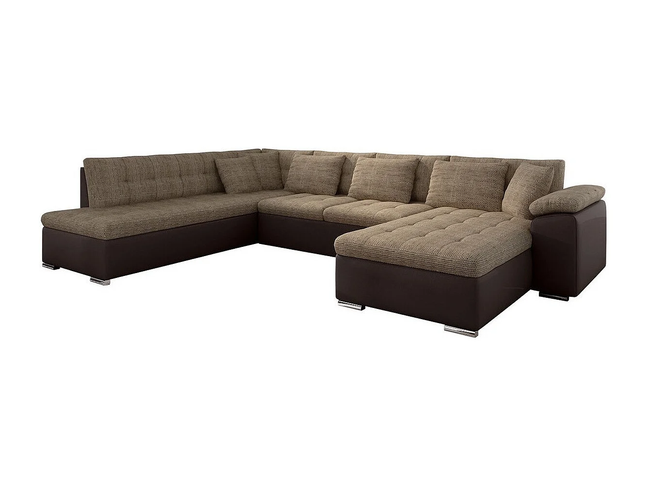Canapé d'angle Comfivo 114, Marron, Disponible, 348x205x76cm