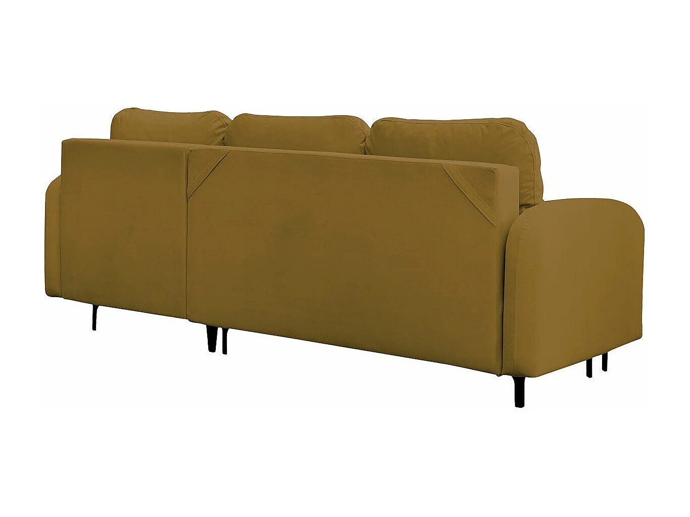 Sofá de canto Torlua 103, Amarelo, Funcionalidade de dormir