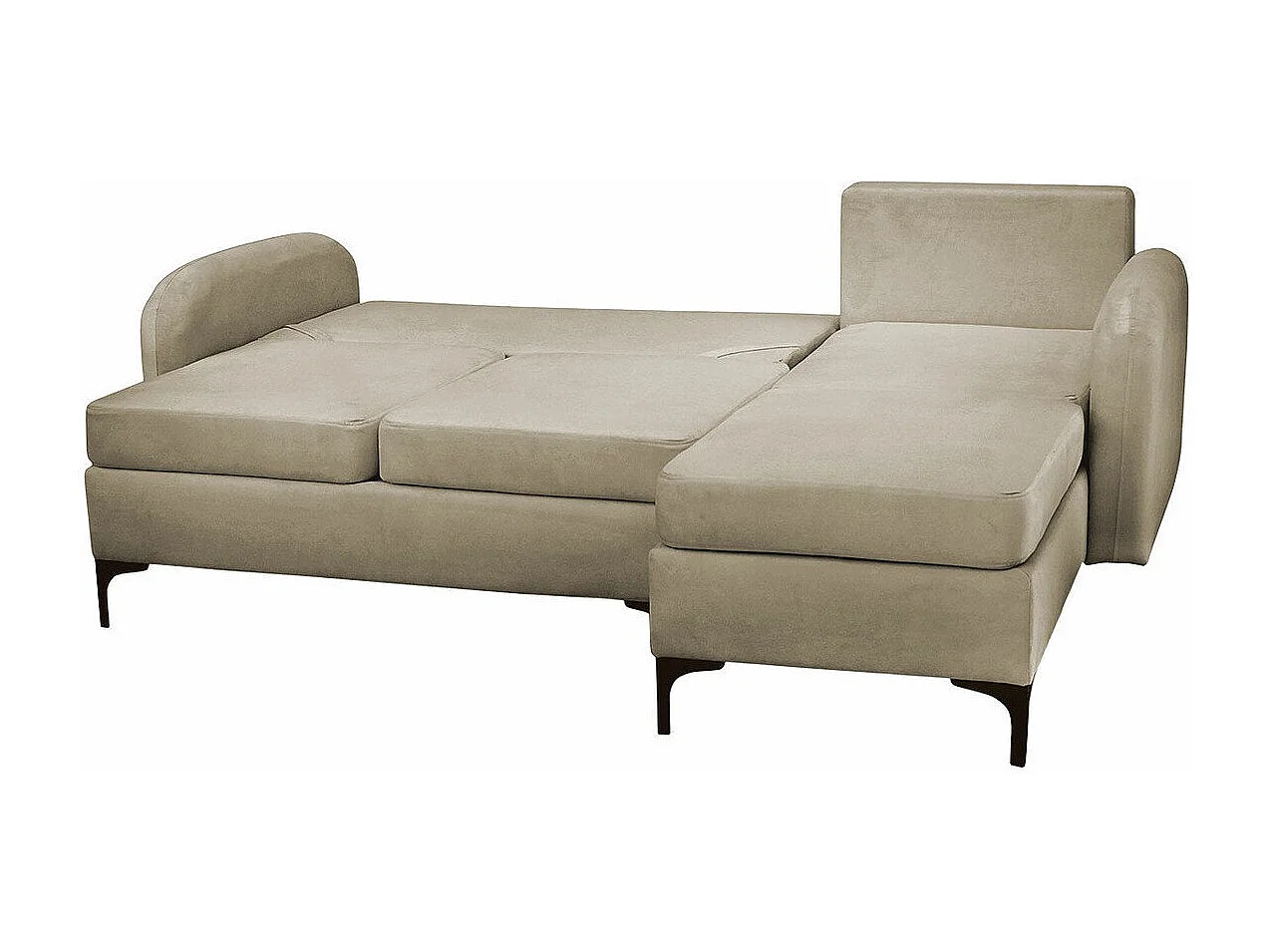 Sofá rinconero Torlua 103, Amarillo, Función de descanso, Almacenaje, 225x172x96cm