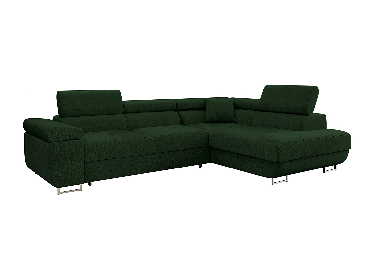 Sofá rinconero Comfivo Vinetum, Verde, Función de descanso, Almacenaje, 274x203x70cm